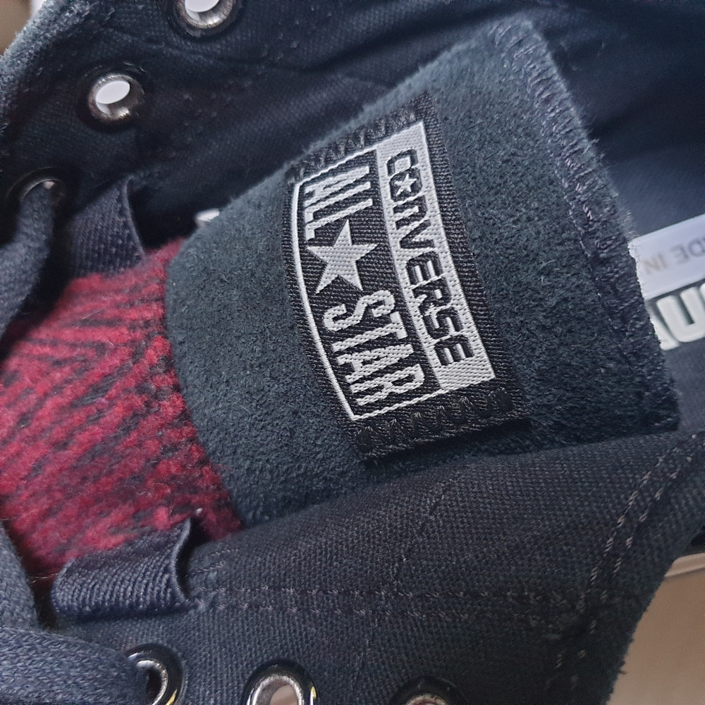 Converse Wm's Madison Low Top Sneakers w/ Black Suede & Chevron Burgundy Sz 7 - Picture 14 of 16